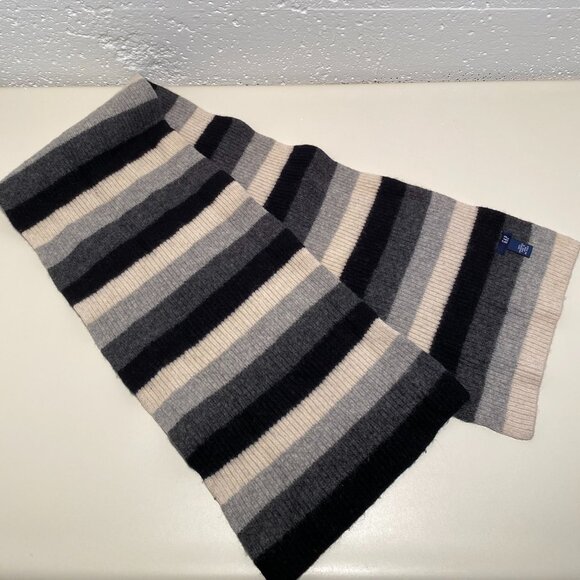 Gap Unisex Lambswool Striped Knit Scarf - Picture 2 of 5